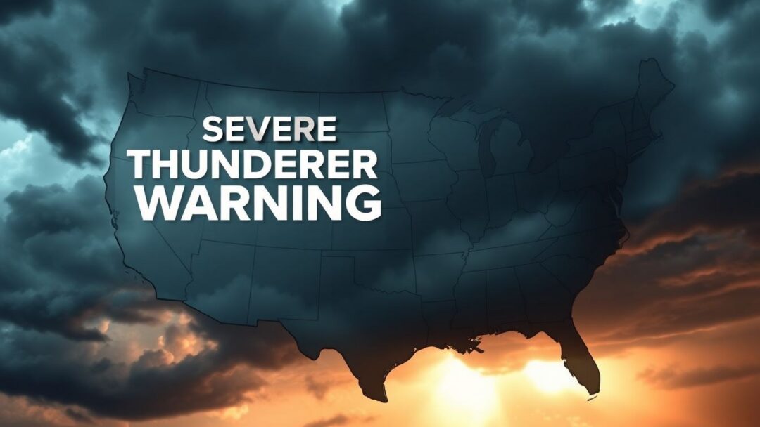 Severe Thunderstorm Warning Issued for Texas