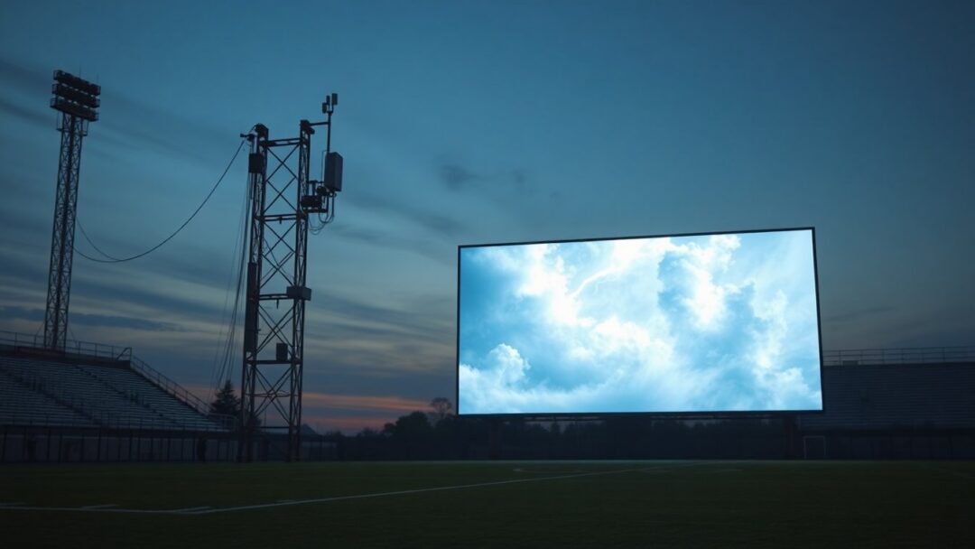 Ensuring safety at outdoor sports events during storms
