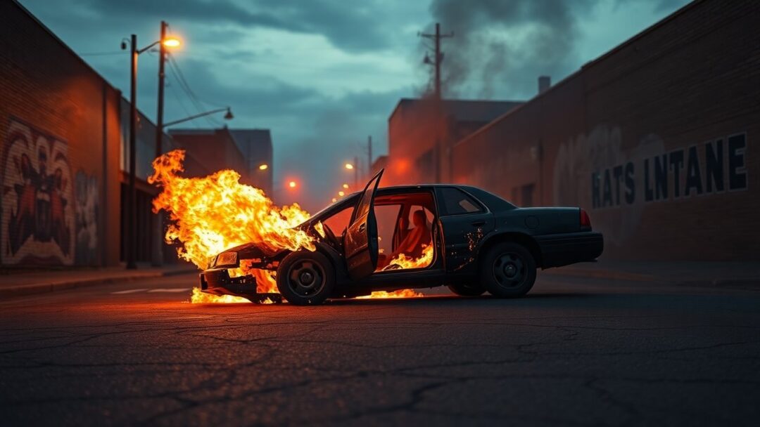 Police chase in Lubbock ends with suspect's car engulfed in flames