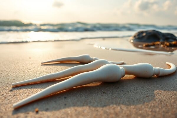 Unveiling the mysterious egg casings of lightning whelks along Texas coasts