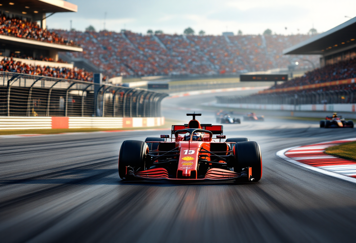 Max Verstappen tijdens een race in de Formule 1