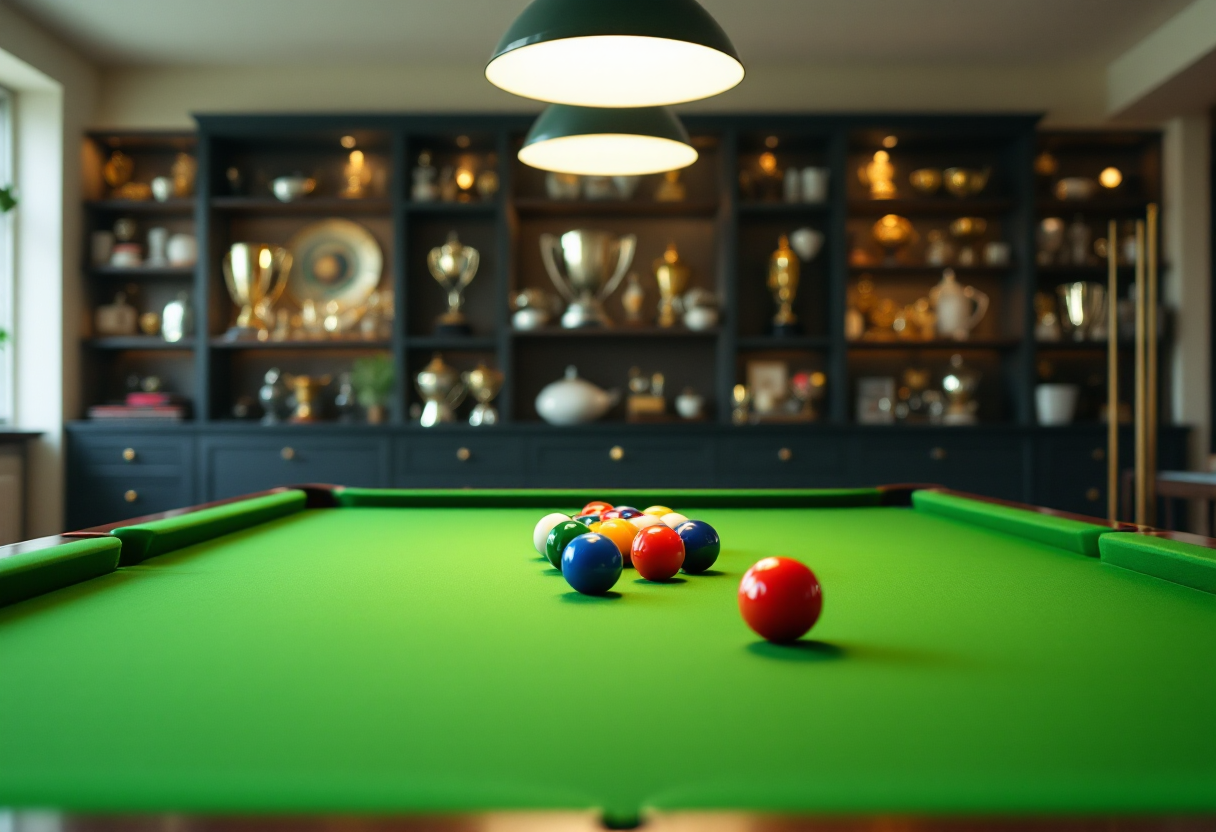 Ronnie O'Sullivan tijdens het wereldkampioenschap snooker