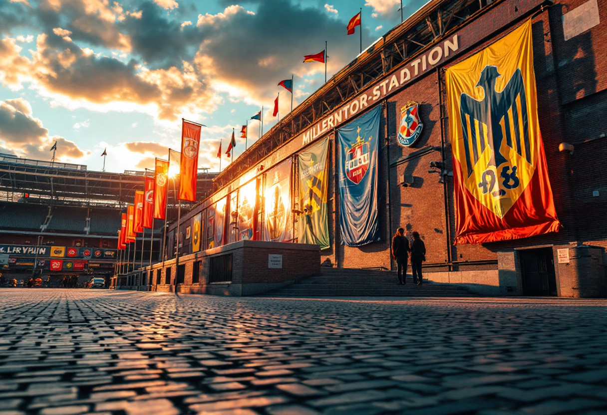 Fans van Sankt Pauli vieren de aankoop van hun stadion