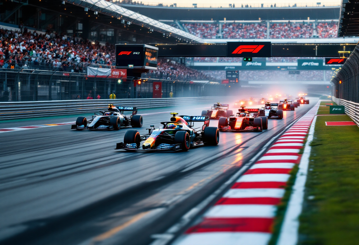 Yuki Tsunoda en Liam Lawson tijdens een Formule 1 race