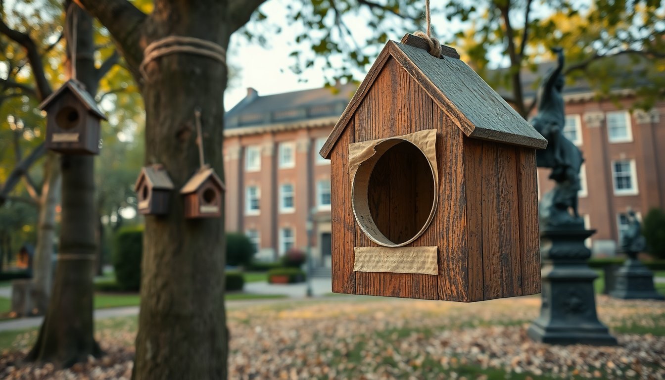 Buurt verontrust door afplakken van vogelhuisjes rond Rijksmuseum beeldentuin