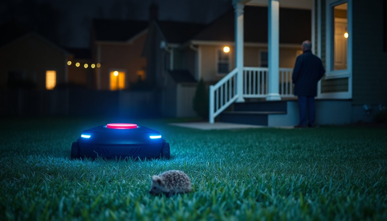 Nachtelijke robotmaaiers en hun impact op wilde dieren