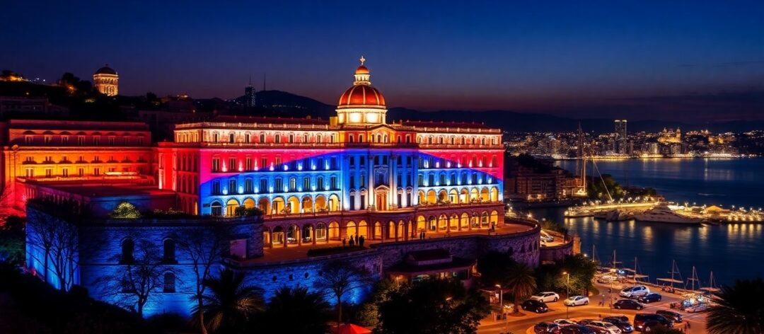 Monaco eert 250 jaar Amerikaanse onafhankelijkheid met spectaculaire lichtshow