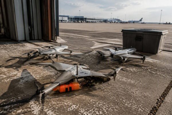 Duitse autoriteiten onderzoeken aanslagpoging met drones op vliegveld Leipzig/Halle