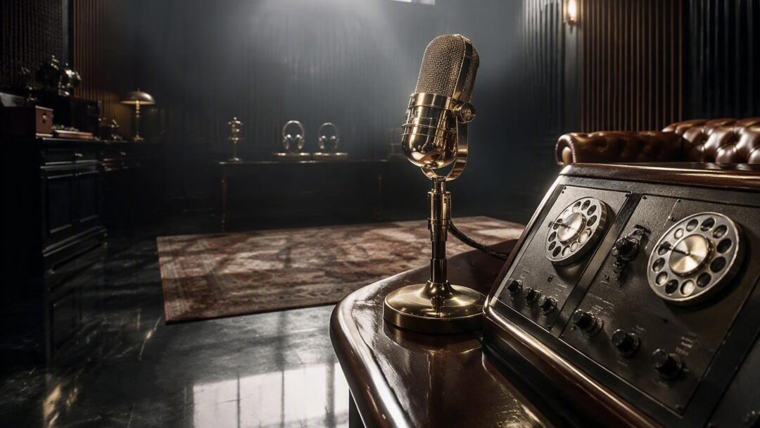 Luisteraar neemt plaats achter de microfoon van Gerard Ekdom bij Radio Veronica