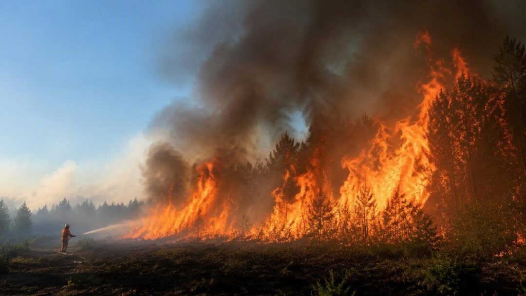 Natuurbrand Oostrum: 100 hectare in vlammen, brandweer in actie