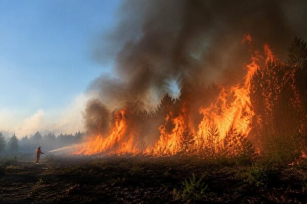 Natuurbrand Oostrum: 100 hectare in vlammen, brandweer in actie