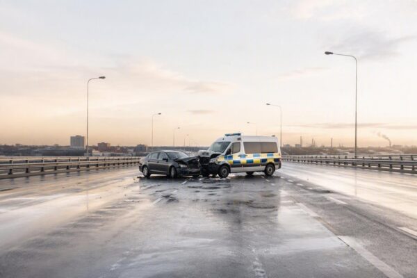 Zeven doden bij botsing politiewagen en Volkswagen op A66 in Middlesbrough