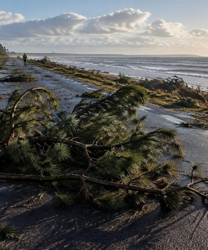 Storm Austen veroorzaakt omgewaaide bomen en waarschuwt voor harde wind