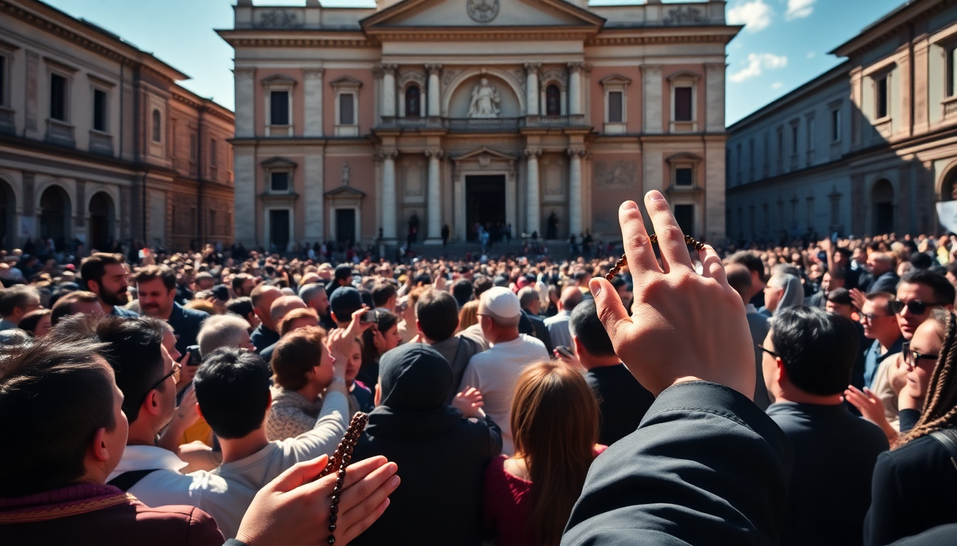 Il popolo di Dio si riunisce per il saluto a Papa Francesco