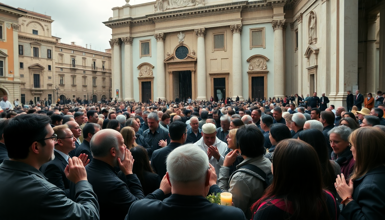 La preghiera comunitaria per Papa Francesco a Santa Maria Maggiore