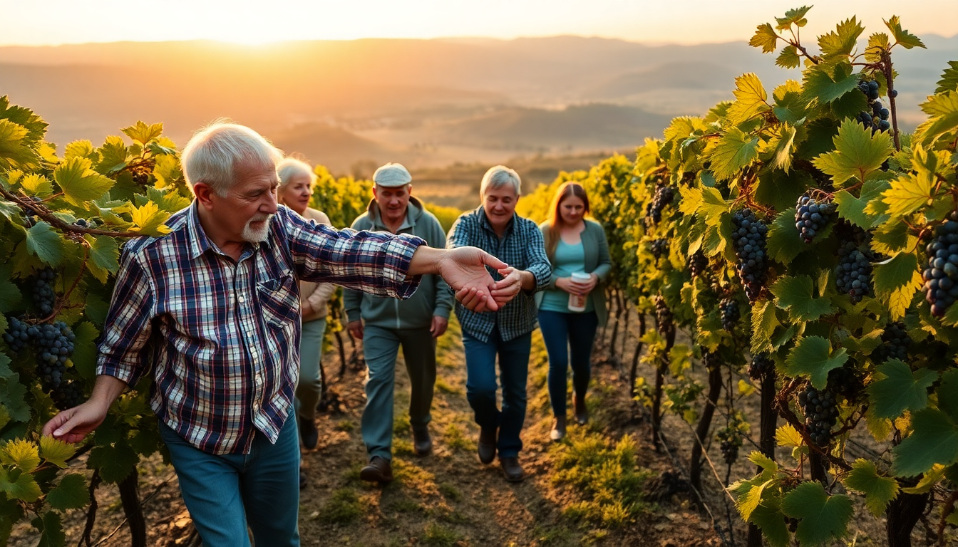 Come organizzare la vendemmia per pensionati e studenti