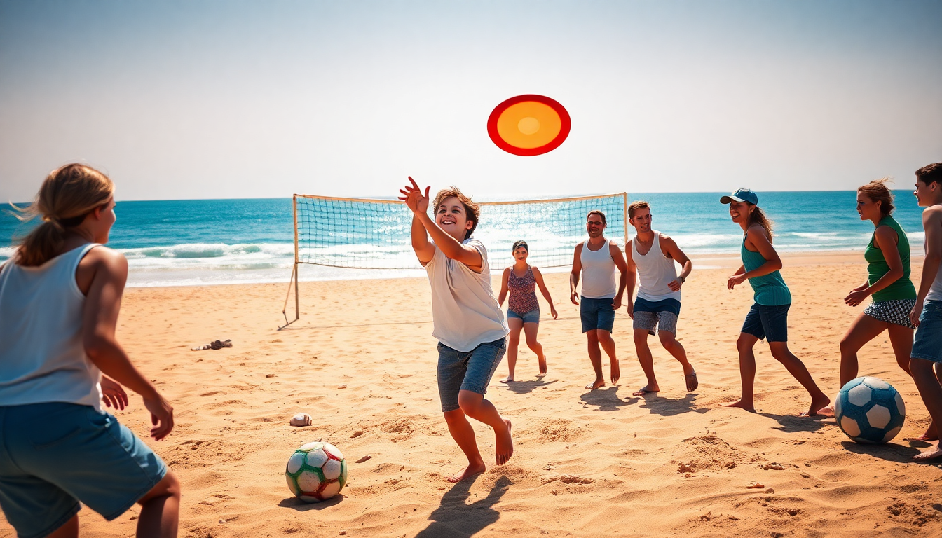 Divertimento sulla spiaggia con Manni e i suoi giochi