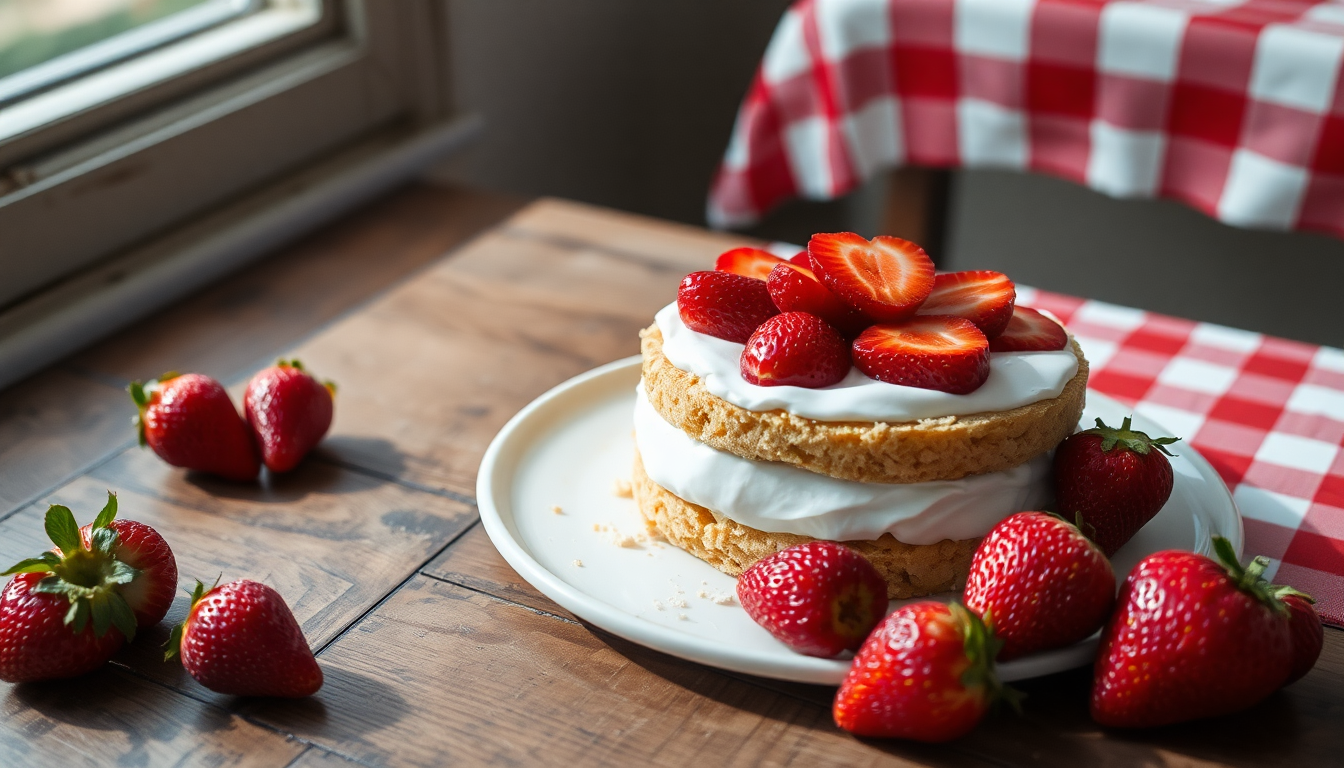 Torta sbriciolata con yogurt greco e fragole