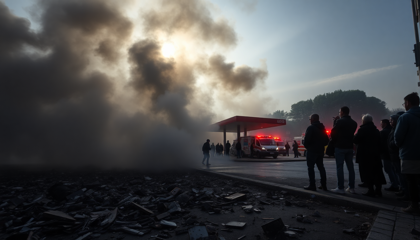 Roma: la grave esplosione di un distributore di benzina