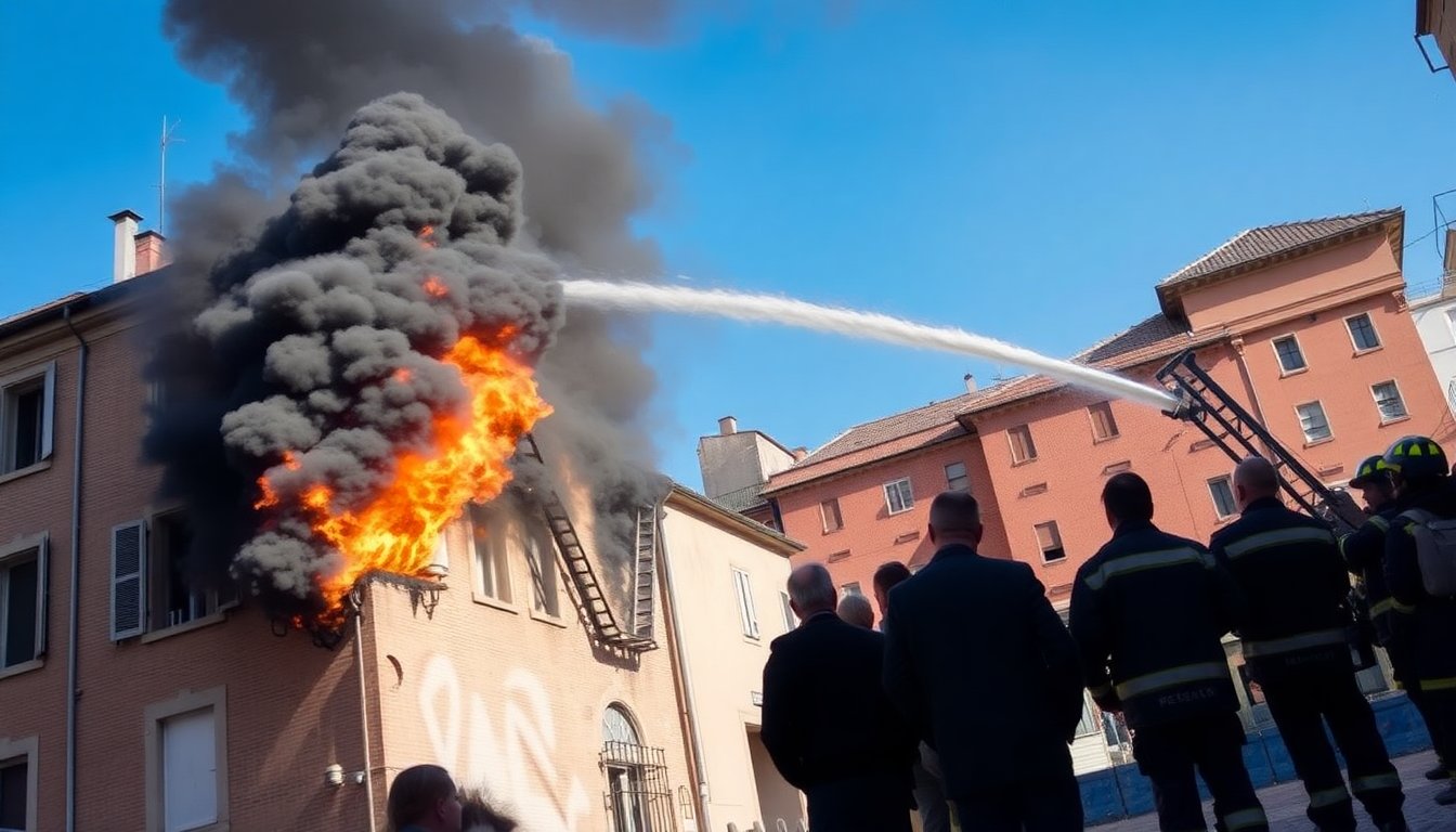 Incendio a Roma, emergenza evacuazione in corso