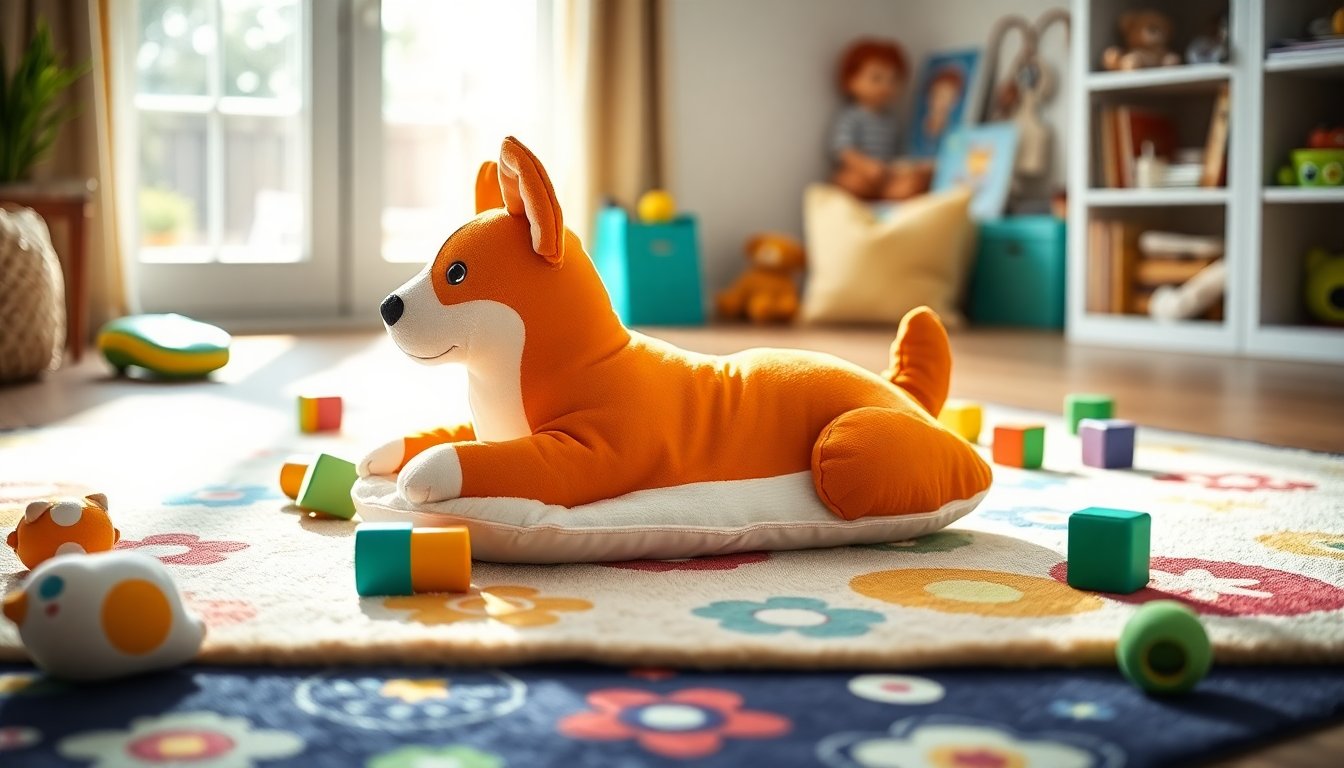 Cuscino Corgi Tummy Time 3 in 1 di Fisher-Price: Il Compagno Ideale per il Tuo Bambino!
