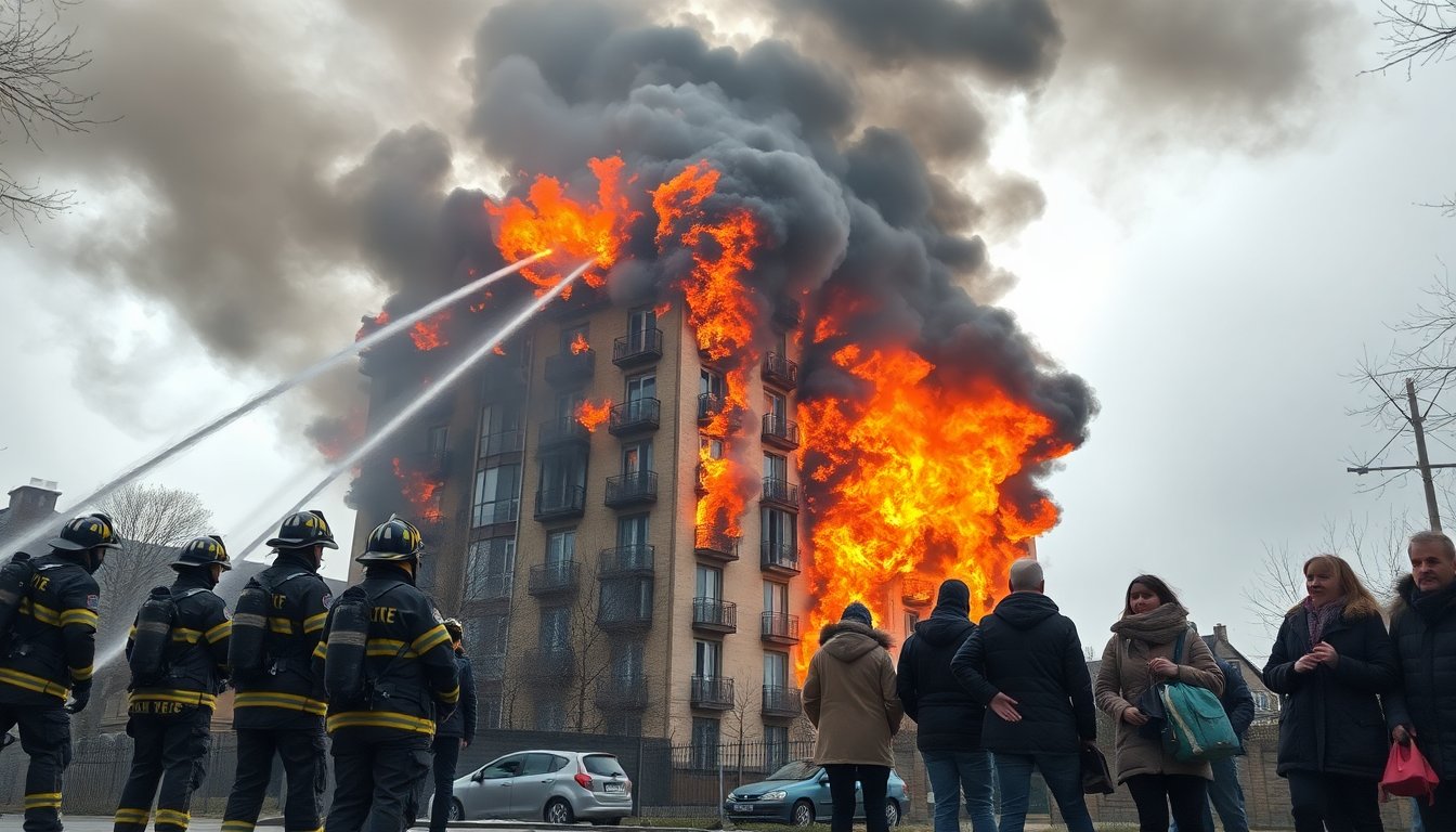 Incendio in centro città: 200 persone evacuate