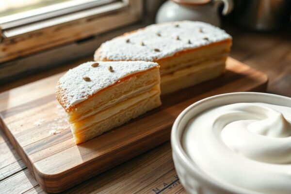 Torta della nonna leggera con frolla friabile e crema liscia