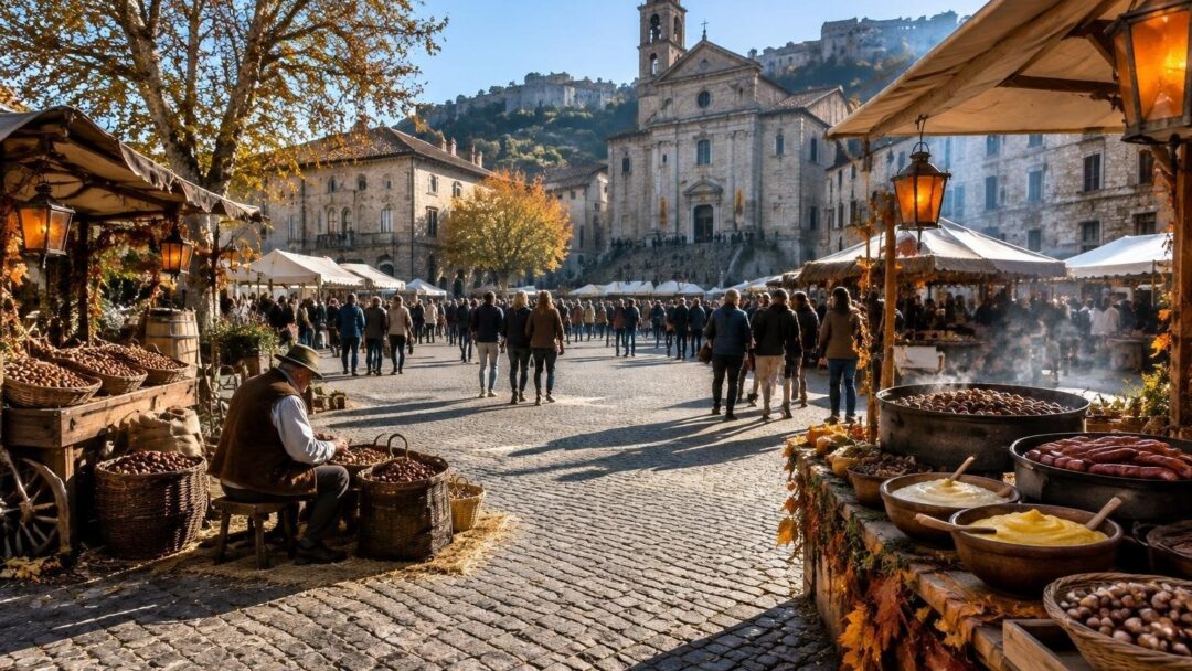 Weekend d'autunno in Lazio: sagre di castagne, salsicce e polenta