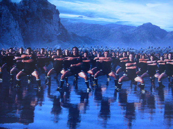 All Blacks nell'Haka, danza maori