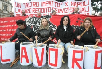 Protesta di disoccupati