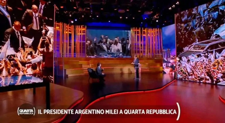 Milei ospite di Quarta Repubblica attacca: "Lo Stato è il nemico"