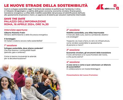 'Le nuove strade della sostenibilità', il 16 aprile evento Adnkronos Q&A