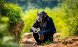 Scimpanzé cucciolo morto