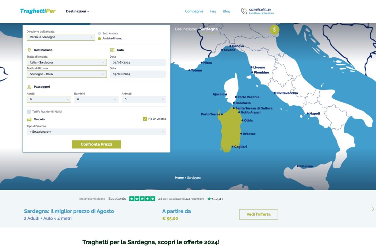 TraghettiPer lancia una nuova esperienza di prenotazione online dei traghetti
