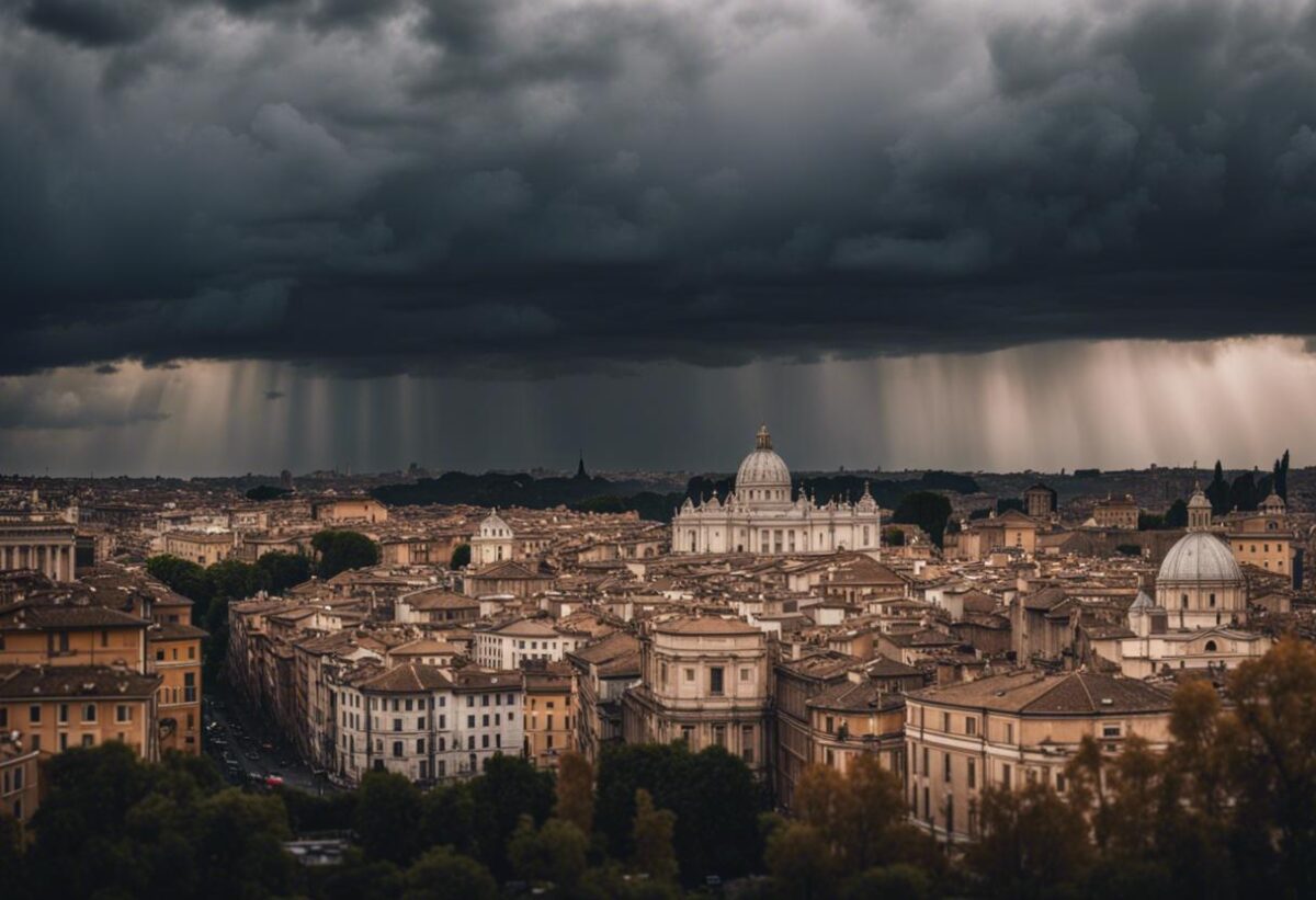 Un preludio autunnale si abbattuto su Roma con un temporale improvviso e violento, segnando il passaggio dalla stagione estiva.