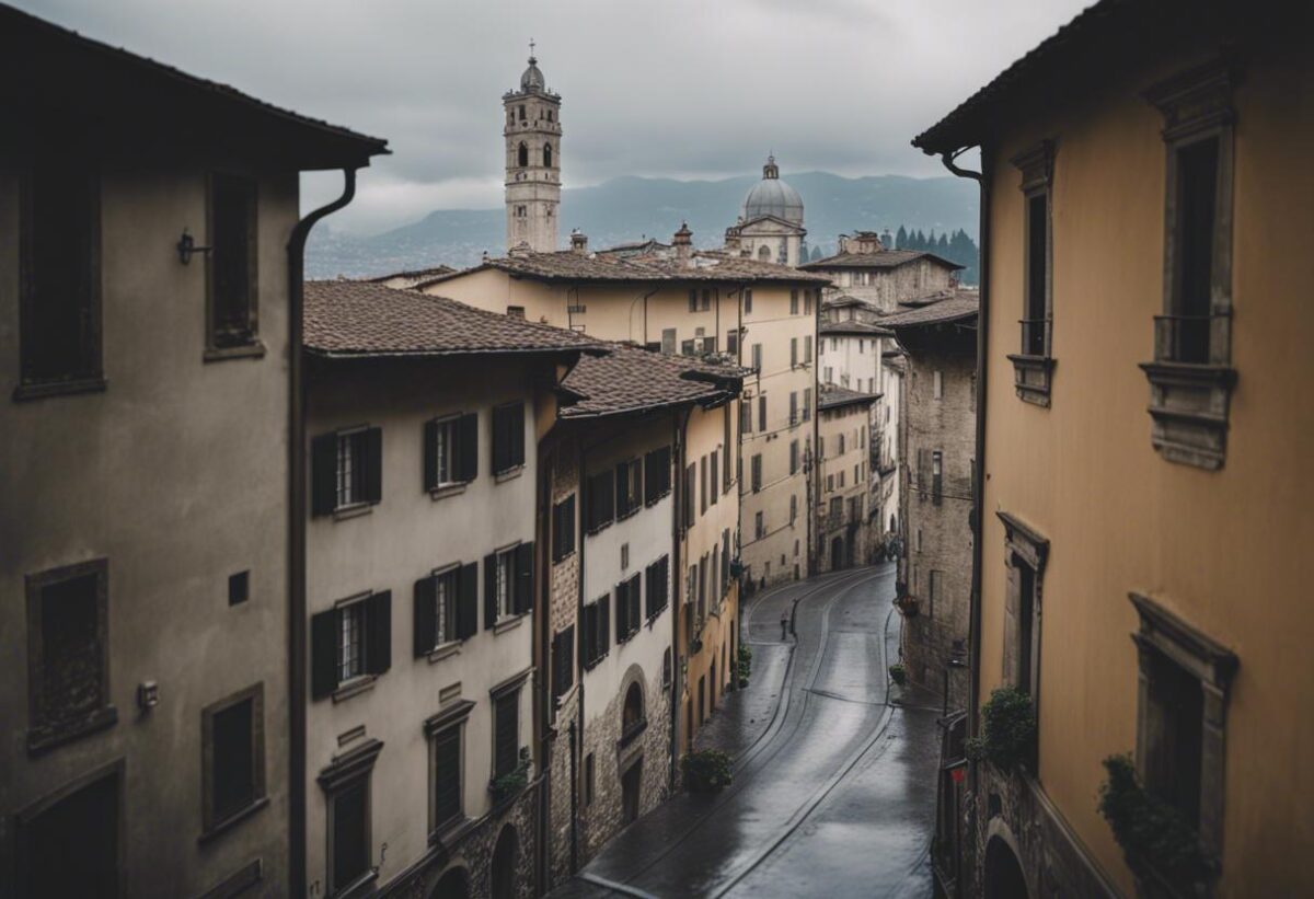 A Bergamo, l'abbondante pioggia ha causato l'esondazione di un torrente, provocando l'allagamento di negozi e garage.