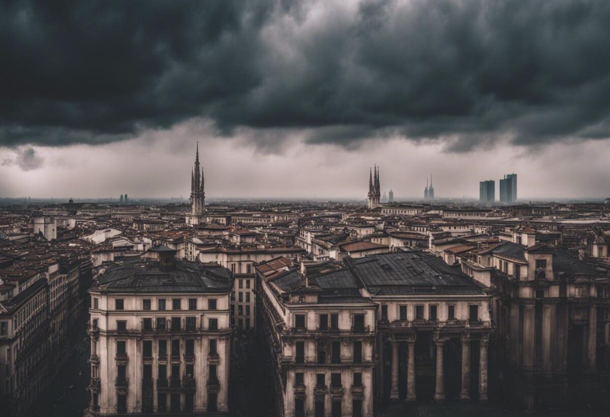 A Milano, un avviso di allerta arancione è stato emesso a causa del brutto tempo e del pericolo idrogeologico.