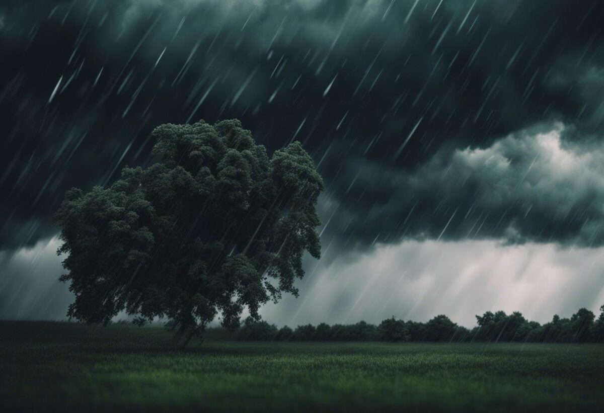 Cattive condizioni meteorologiche: piogge torrenziali e raffiche di vento, 13 aree regionali sono in stato d'allerta giallo.