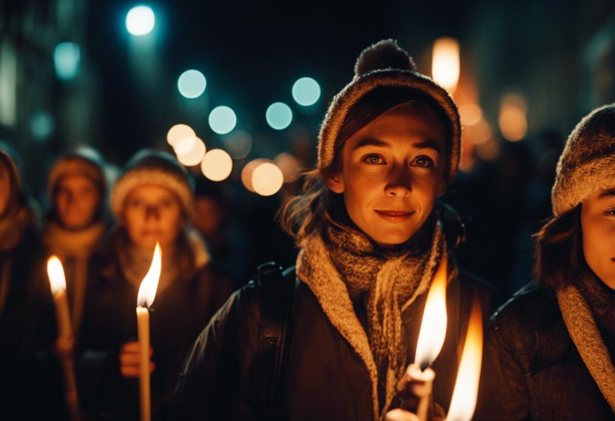 Più di un migliaio di persone hanno partecipato alla processione con torce a Pesaro in memoria di Ana, vittima di femminicidio.