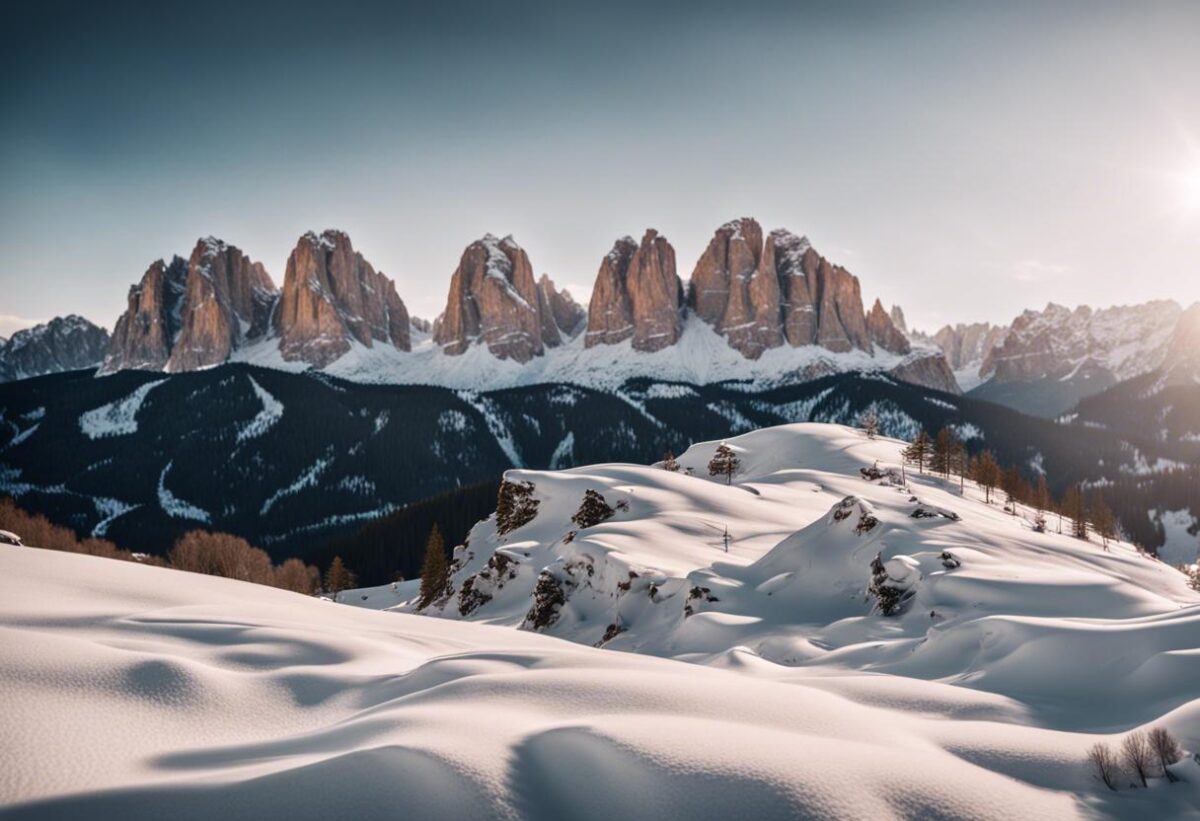 Le Dolomiti hanno accolto la prima caduta di neve.