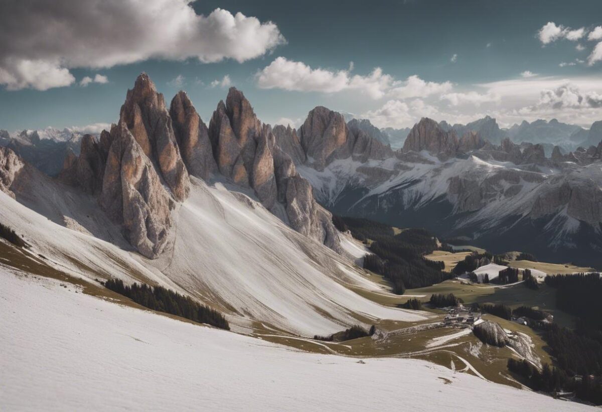 Dopo una torrida estate, le Dolomiti si ritrovano coperte di neve già a settembre.