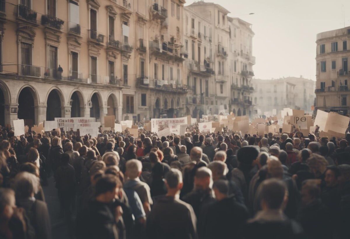 Manifestazione a Foggia a seguito dell'aggressione ai lavoratori del settore sanitario.