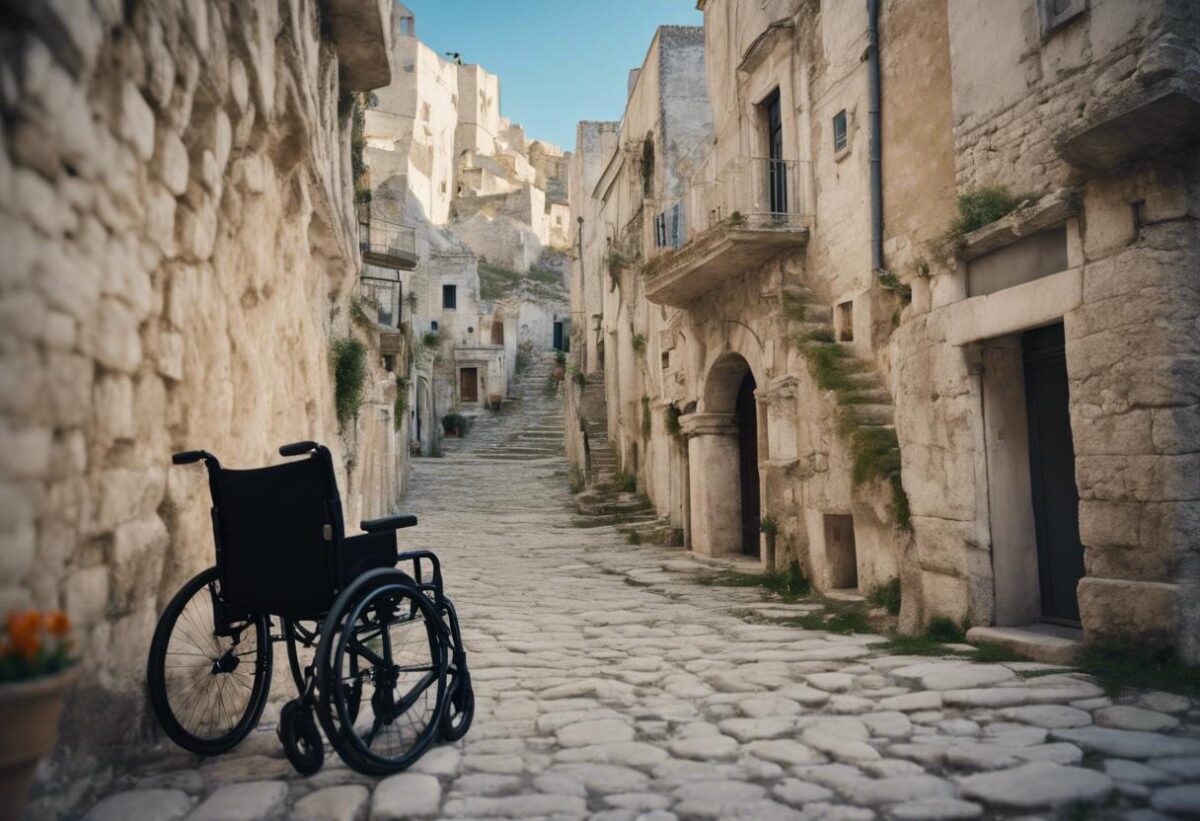Un individuo affetto da Sla ha potuto fare ritorno a Matera per ammirare i Sassi, utilizzando la sua sedia a rotelle.