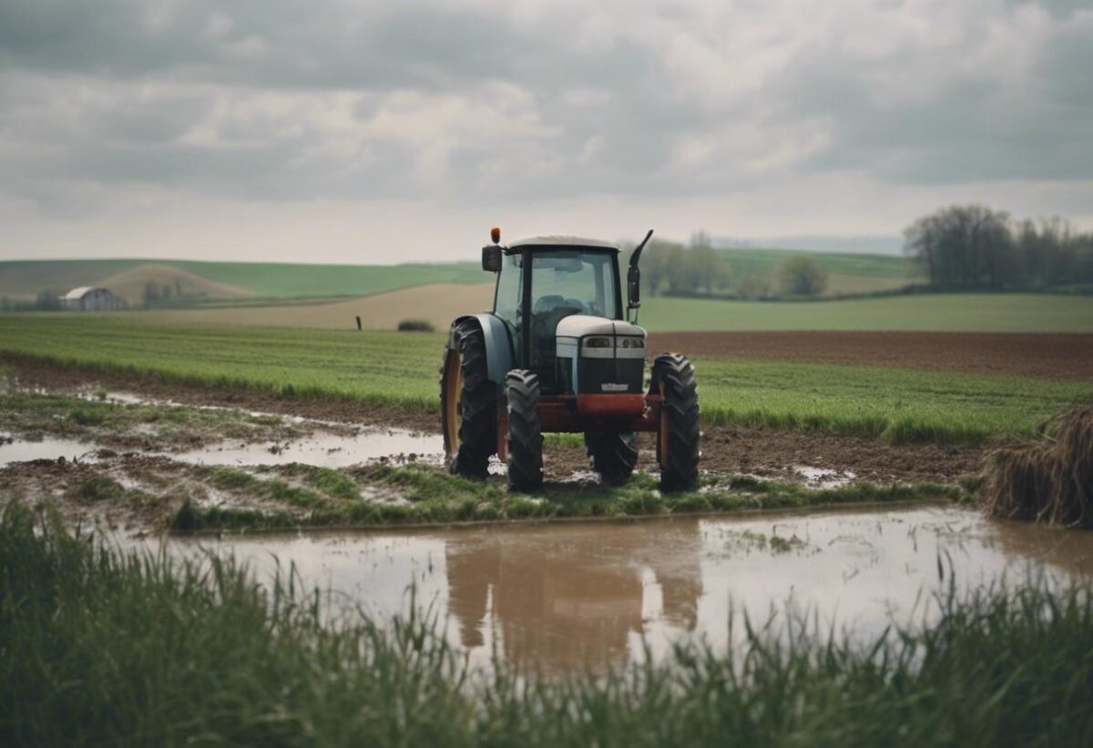 A Lugo (Ravenna), i trattori stanno rimuovendo l'acqua.