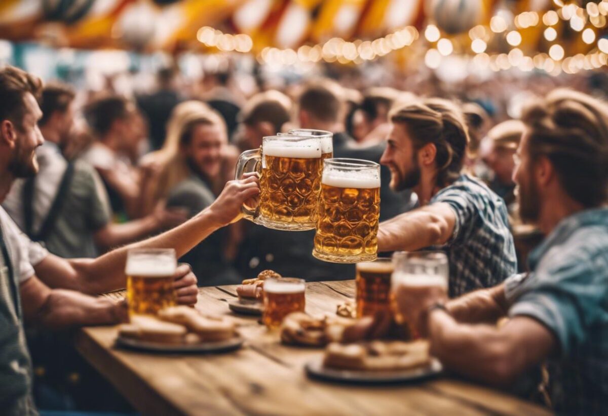 Agenti di polizia italiani sono attivi all'Oktoberfest di Monaco.