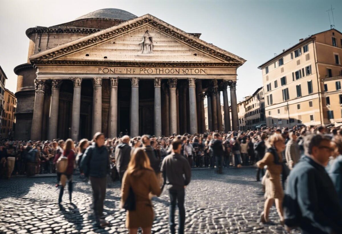 A Roma, di fronte al Pantheon, è stato organizzato un raduno per dire "Basta alle bombe in Libano".