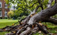 Albero caduto che ha ferito cinque studenti all'Università di Salerno