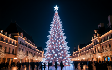 Albero di Natale illuminato al Rockefeller Center di New York