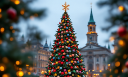 Albero di Natale realizzato in lana a San Prospero