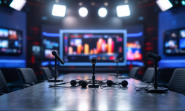 Andrea Giambruno durante l'intervista a Dritto e Rovescio